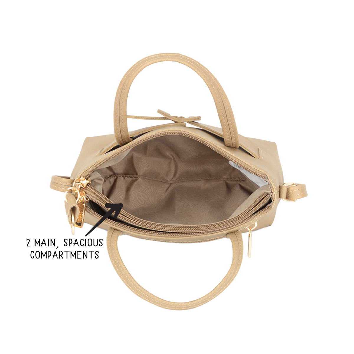 Bambi Beige XS Satchel Sling Bags
