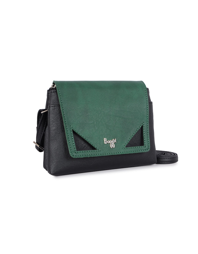 Booty Black Large Satchel Sling Bag