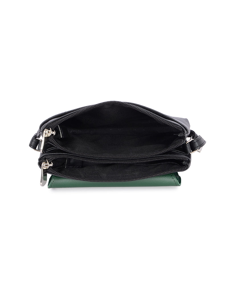 Booty Black Large Satchel Sling Bag