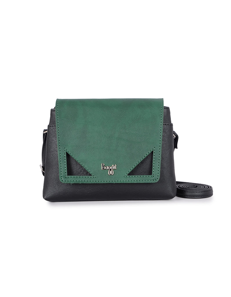 Booty Black Large Satchel Sling Bag