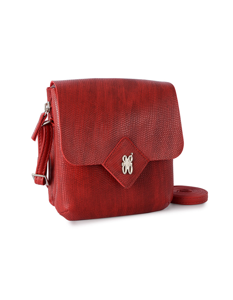 Chimey Red Large Satchel Sling Bag
