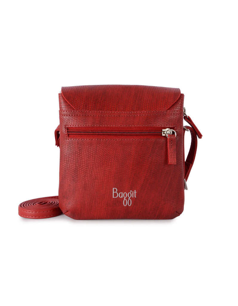 Chimey Red Large Satchel Sling Bag
