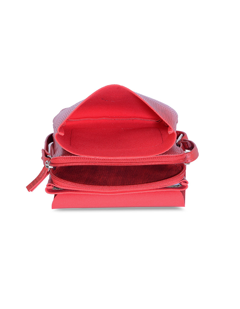 Chimey Red Large Satchel Sling Bag