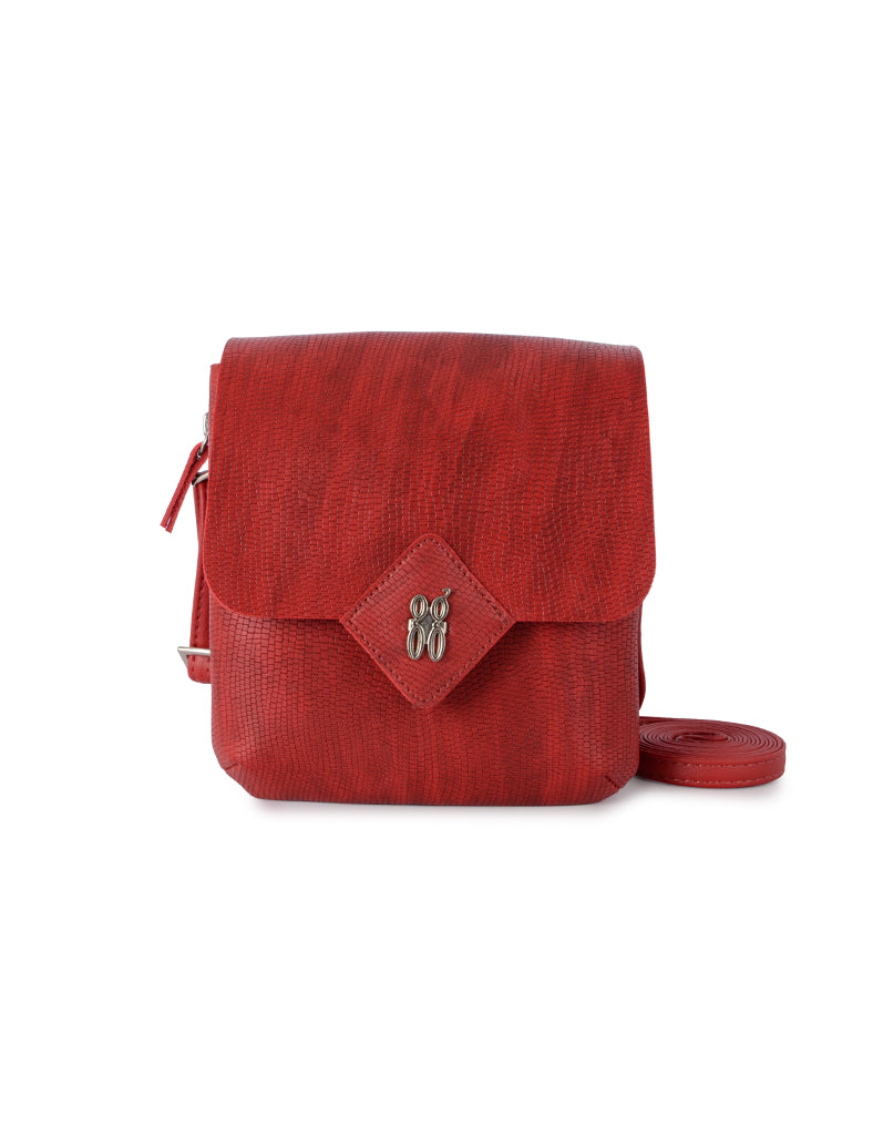 Chimey Red Large Satchel Sling Bag