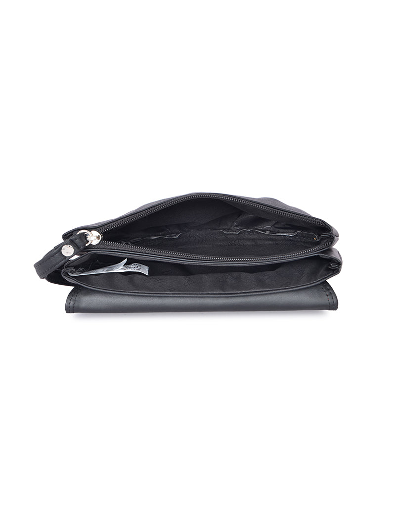 Collins Black Large Saddle Sling Bag