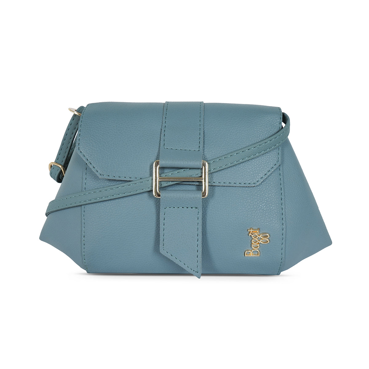 Crispello Blue Oversize Satchel Sling Bag