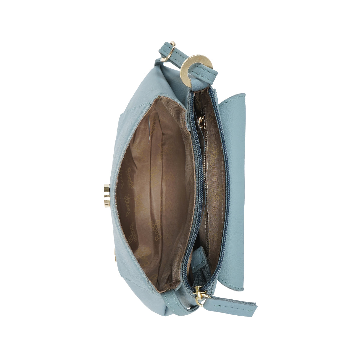 Crispello Blue Oversize Satchel Sling Bag