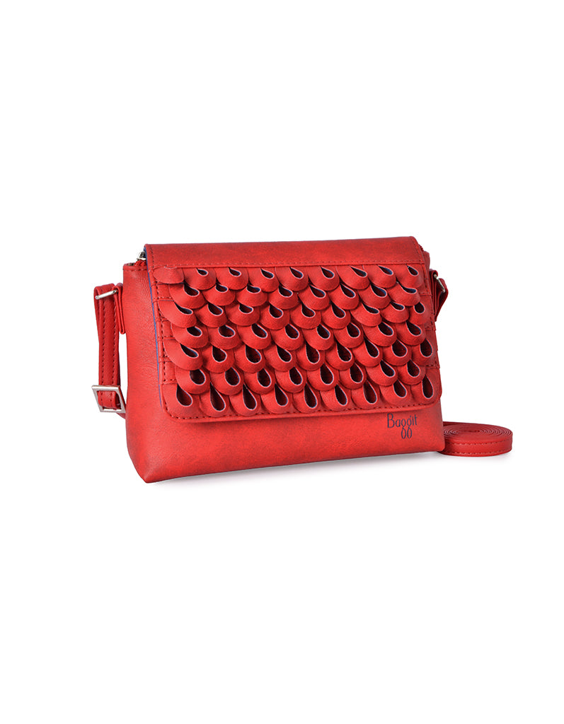 Croxy Red Large Satchel Sling Bag