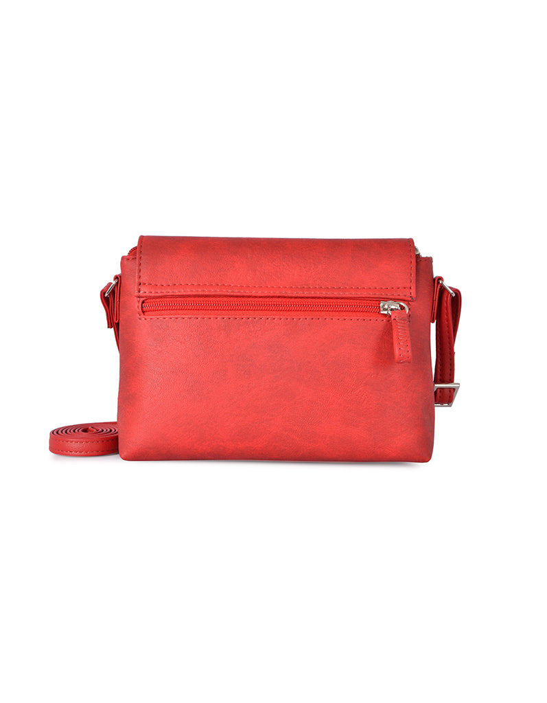 Croxy Red Large Satchel Sling Bag