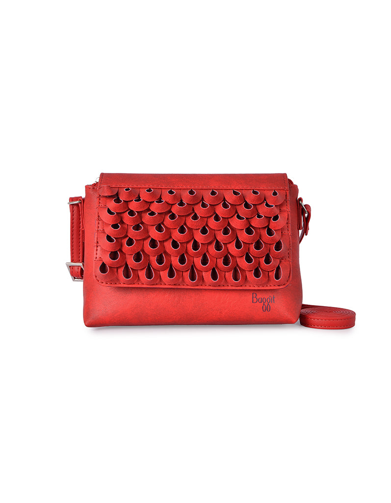 Croxy Red Large Satchel Sling Bag