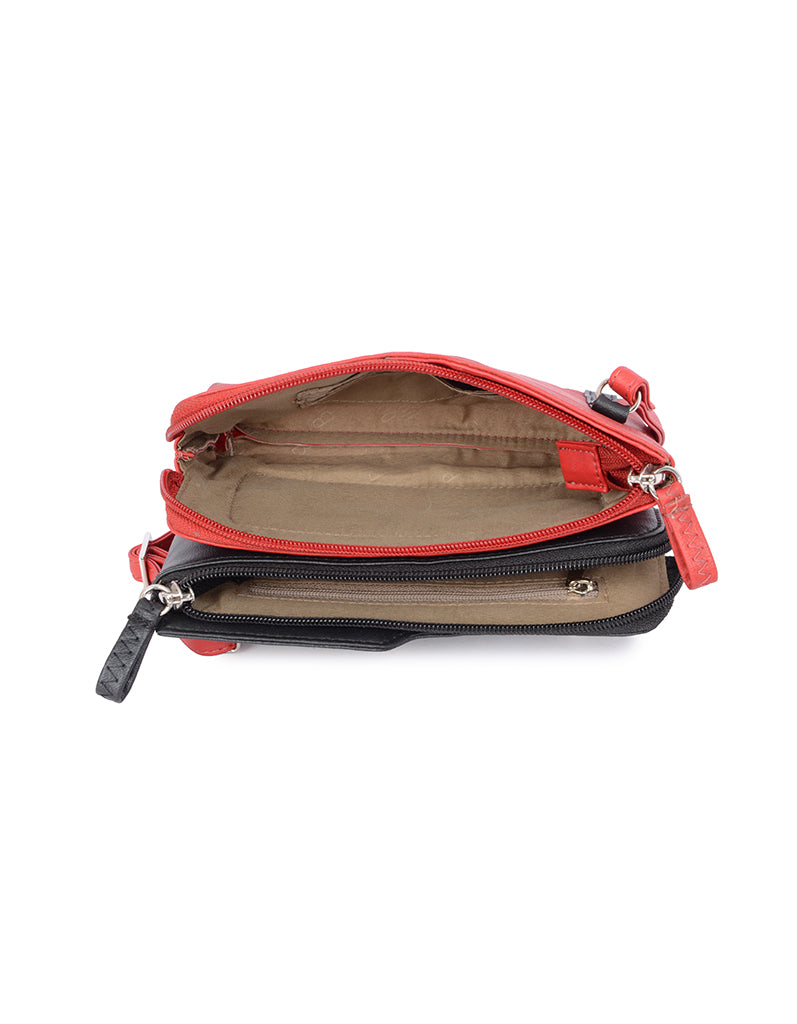 Dicy Red Large Satchel Sling Bag