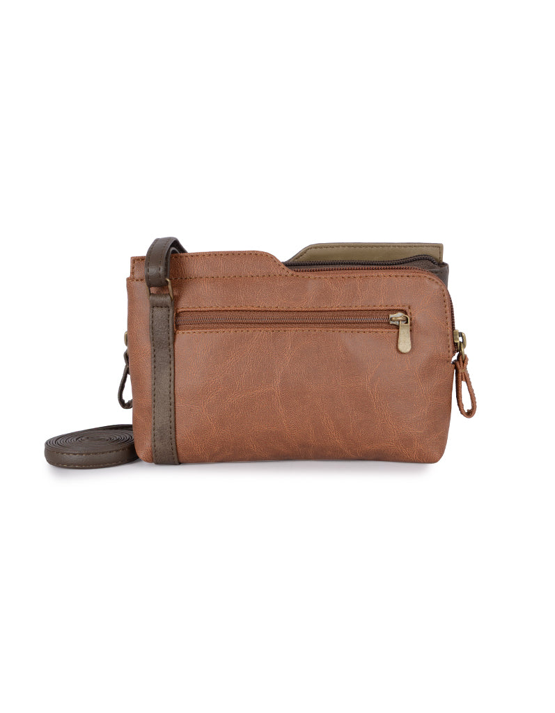 Dicy Brown Large Satchel Sling Bag