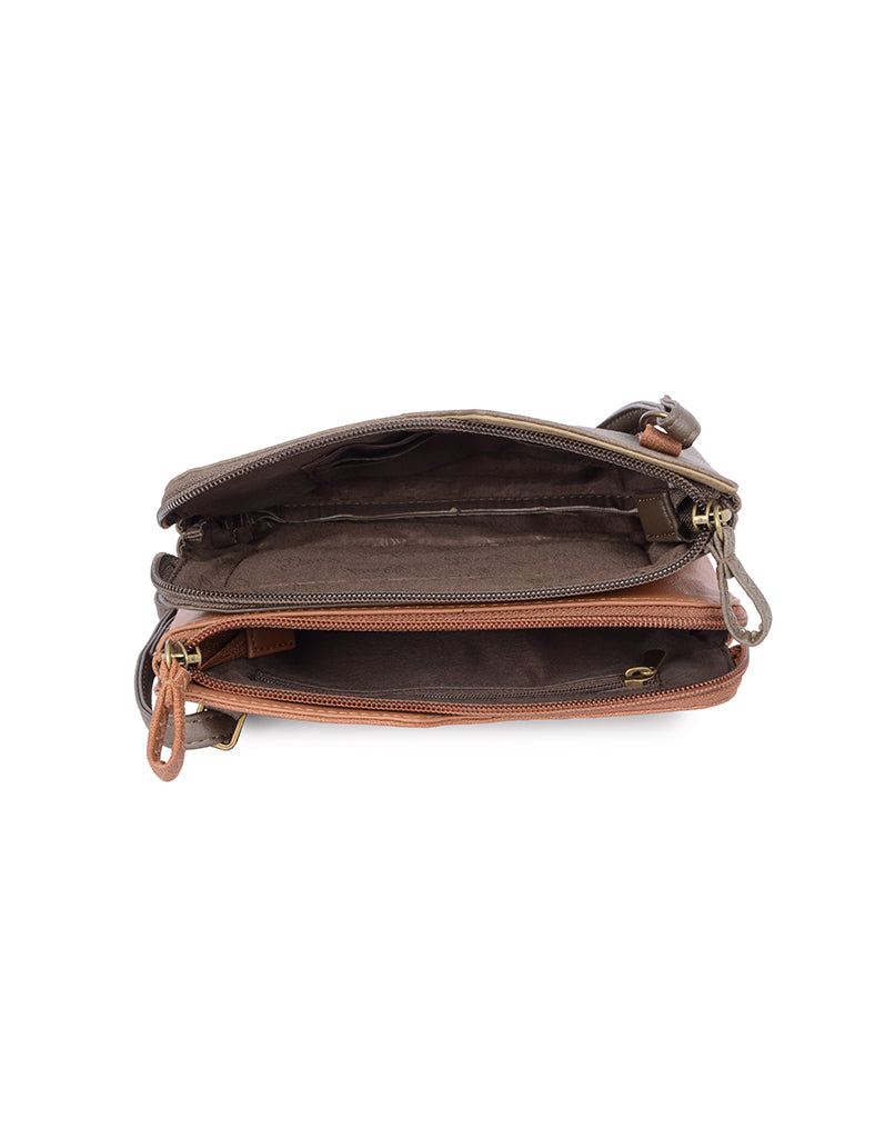 Dicy Brown Large Satchel Sling Bag