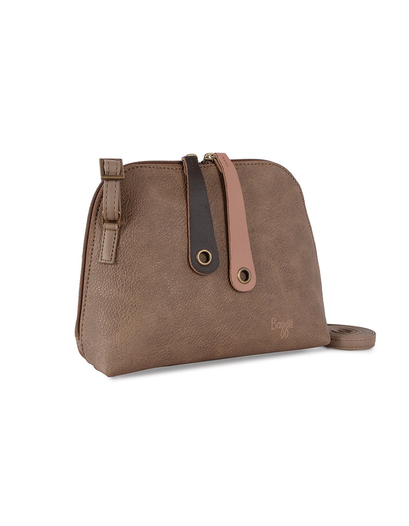 Furious Beige Oversize Bowling Sling Bag
