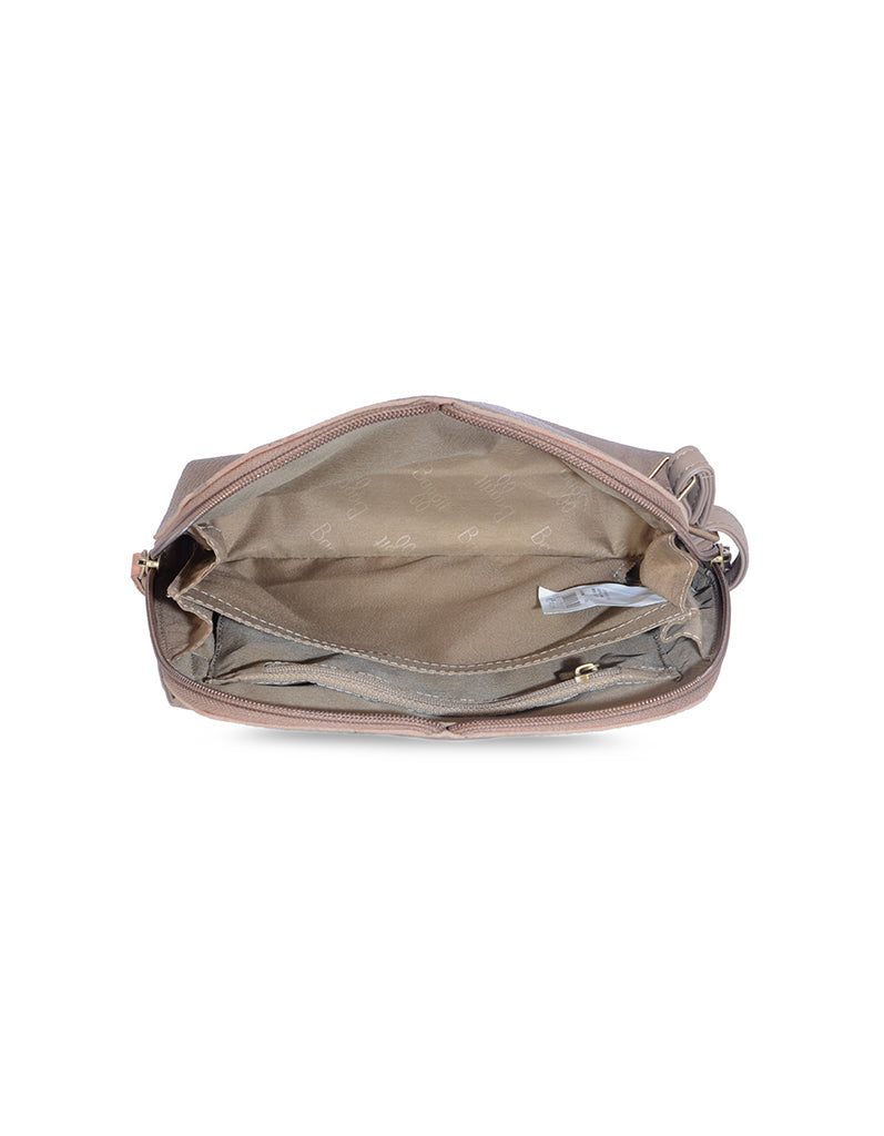 Furious Beige Oversize Bowling Sling Bag