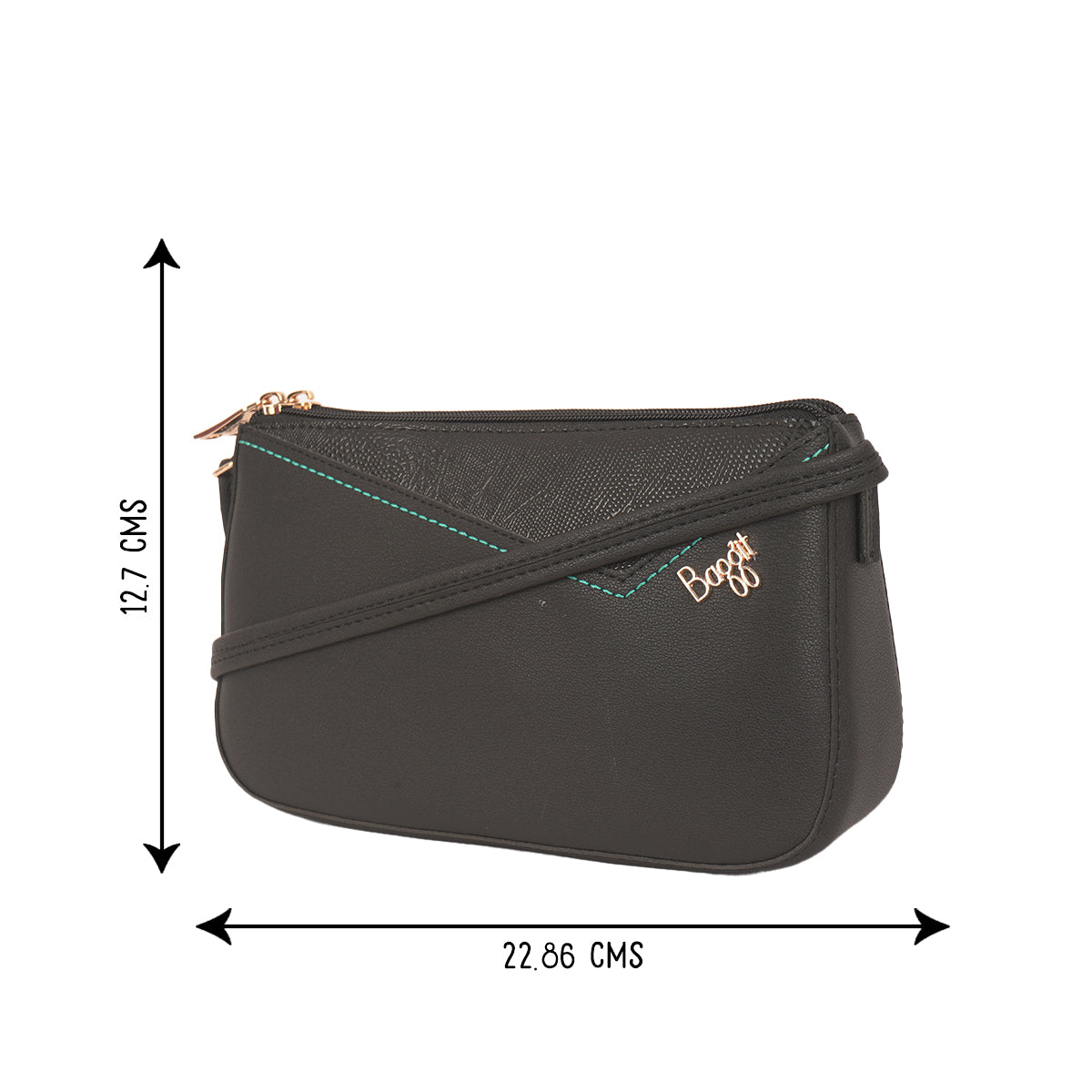 Gosh Black Large Baguette Sling Bags