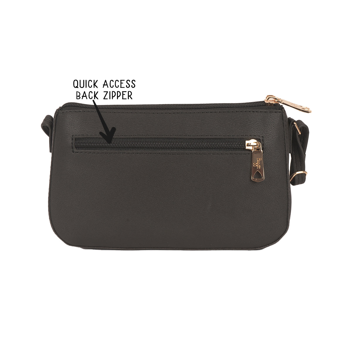 Gosh Black Large Baguette Sling Bags
