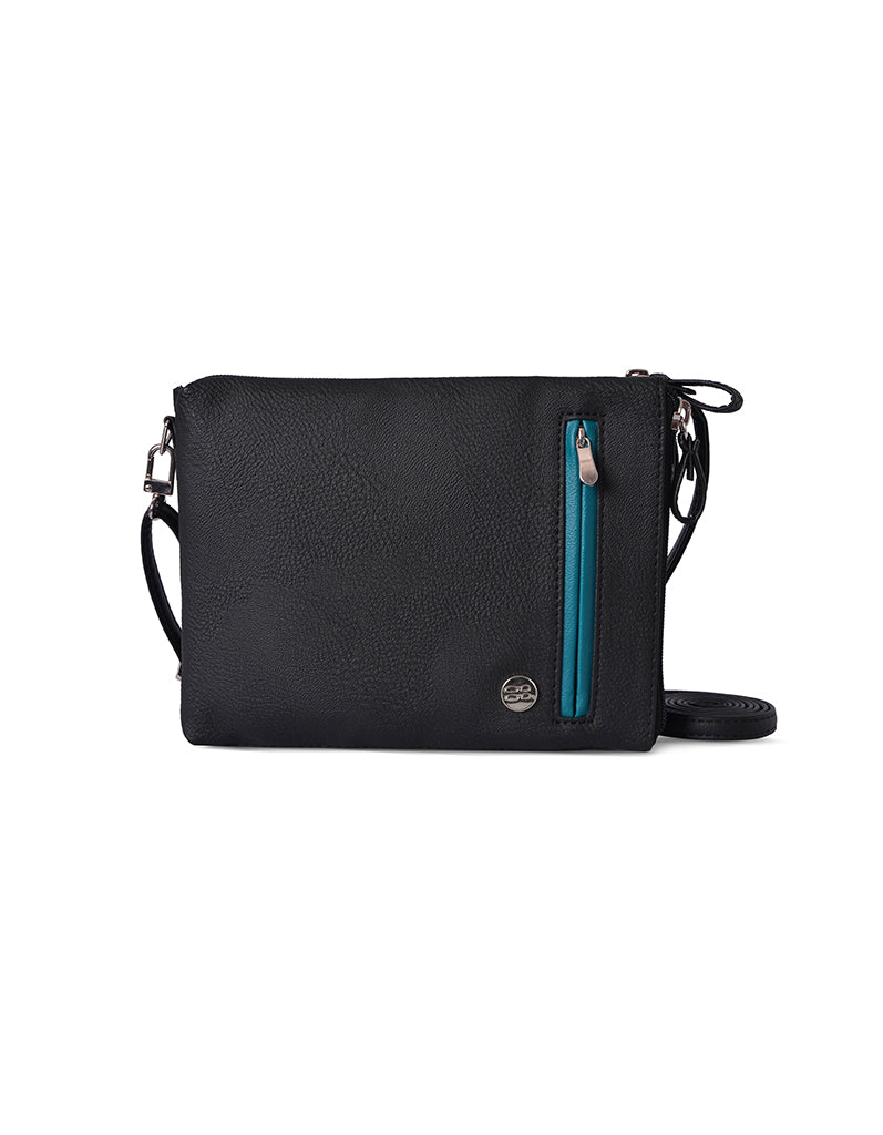 Jeather Black Oversize Satchel Sling Bag