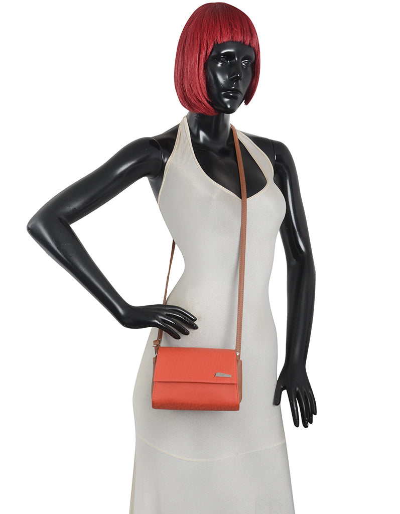 Jingle Orange Medium Satchel Sling Bag