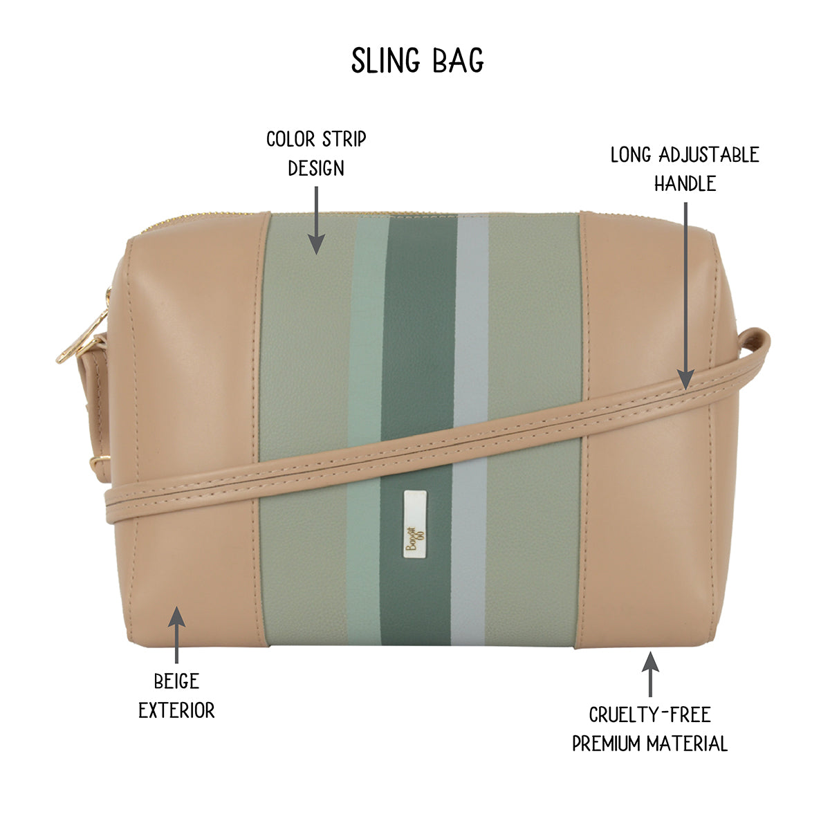 Khaas Beige Small Duffel Sling Bag