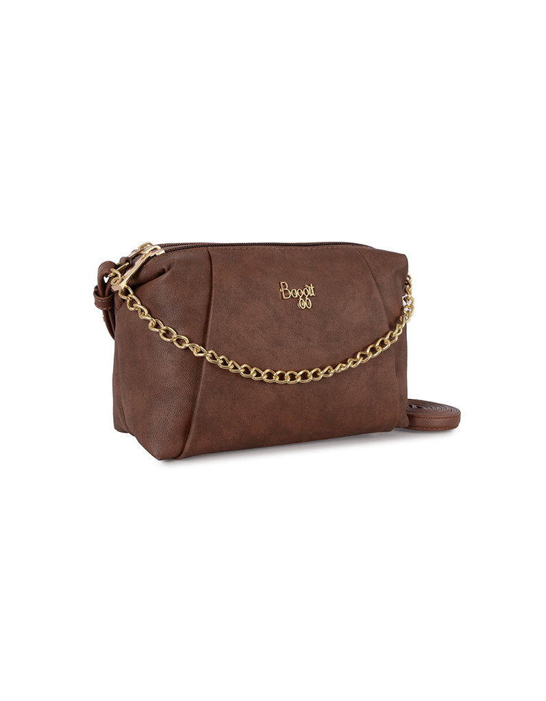 Lisi Brown Large Duffel Sling Bag