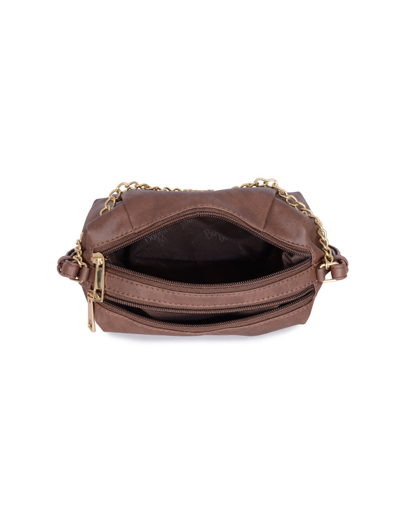 Lisi Brown Large Duffel Sling Bag