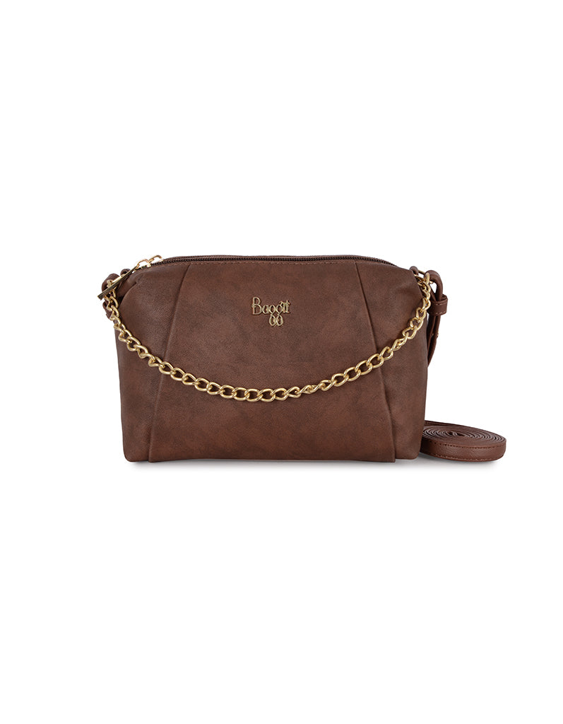 Lisi Brown Large Duffel Sling Bag