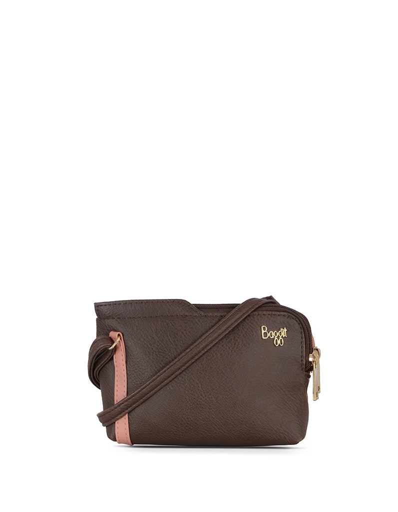Micy Brown Large Satchel Sling Bag