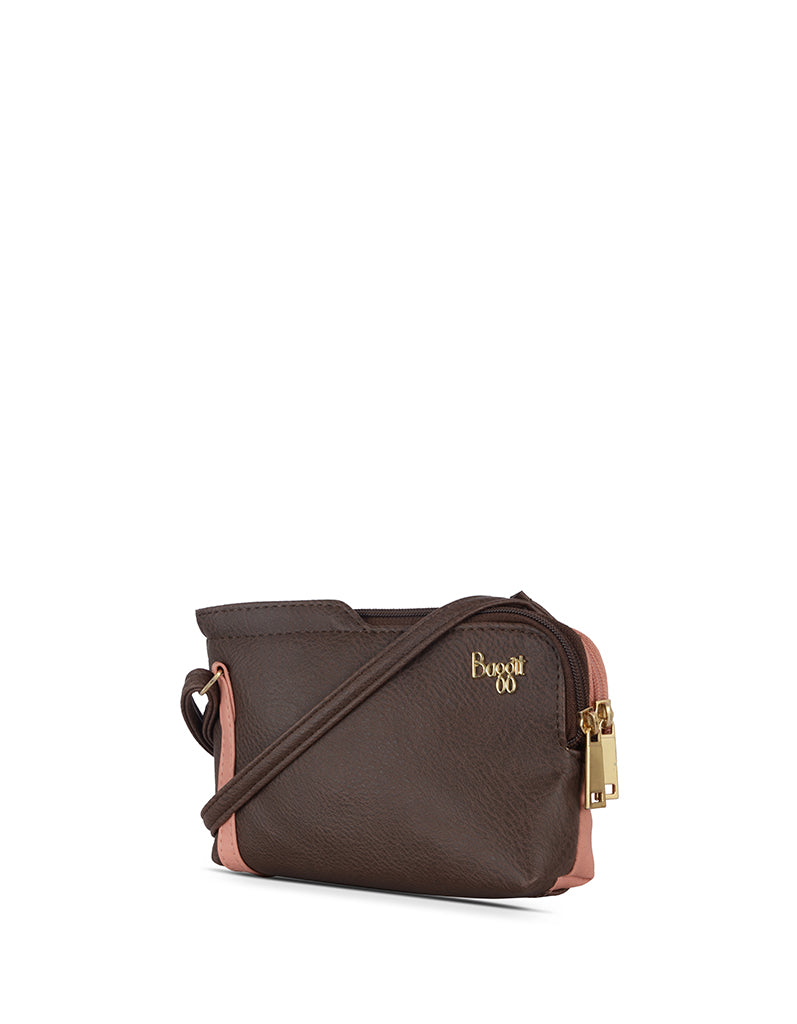 Micy Brown Large Satchel Sling Bag