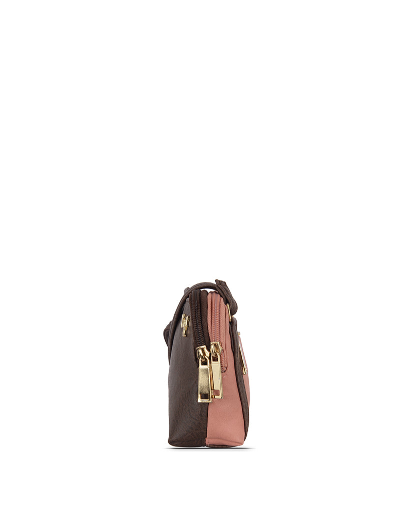 Micy Brown Large Satchel Sling Bag