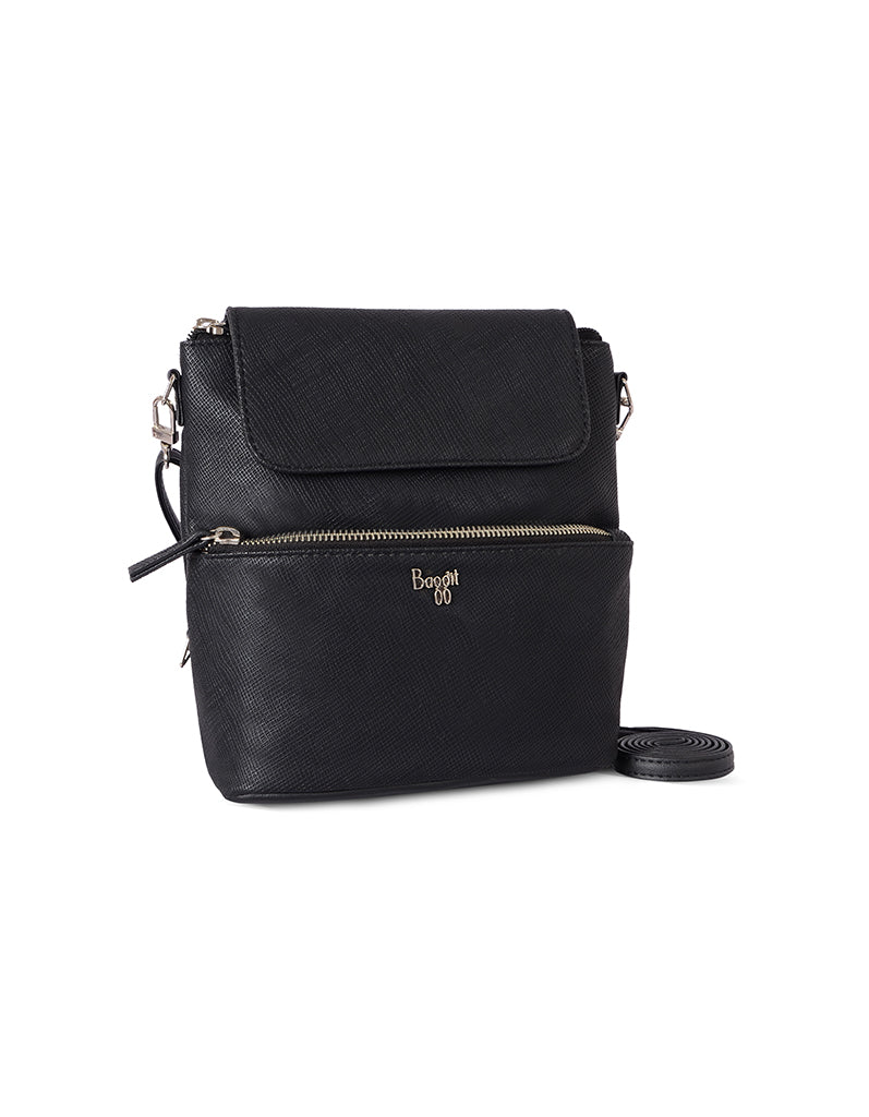 Minimo Black Oversize Backpack Sling Bag