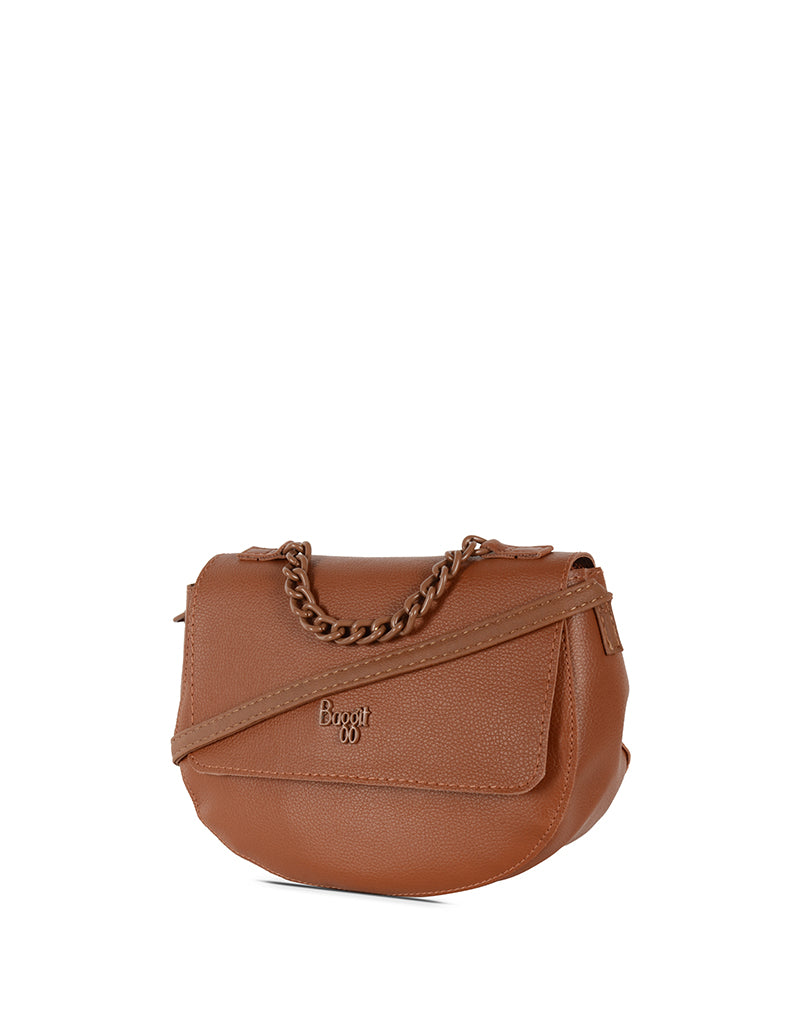 Mirabel Tan Large Saddle Sling Bag