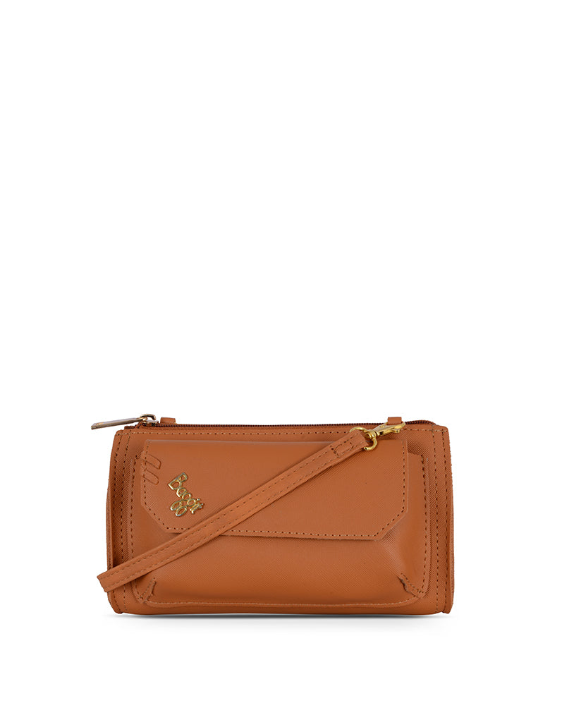 Turfy Tan Large Satchel Sling Bag