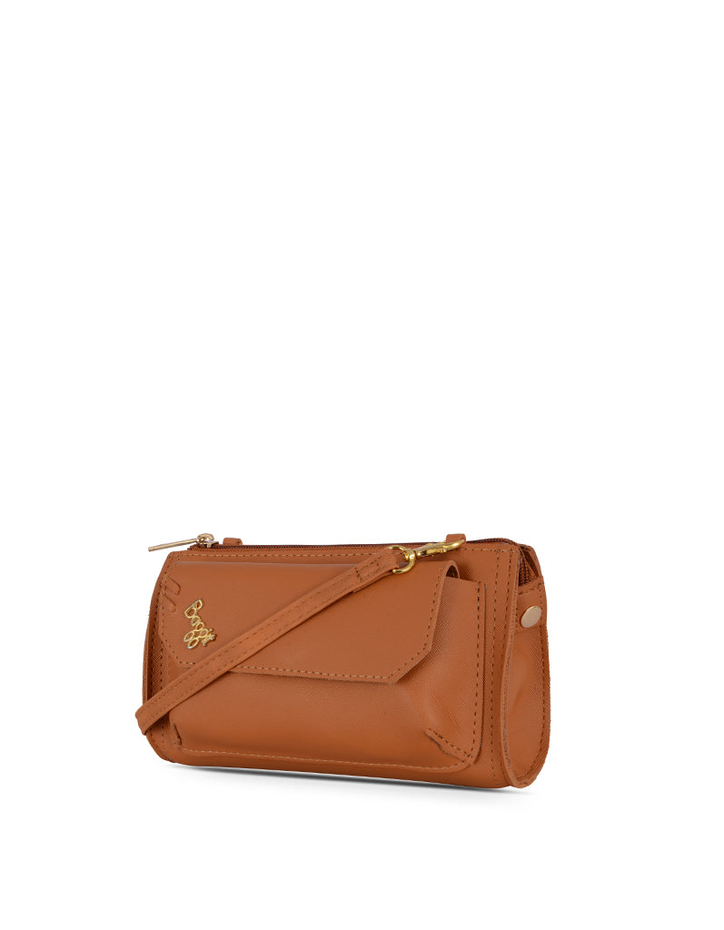 Turfy Tan Large Satchel Sling Bag