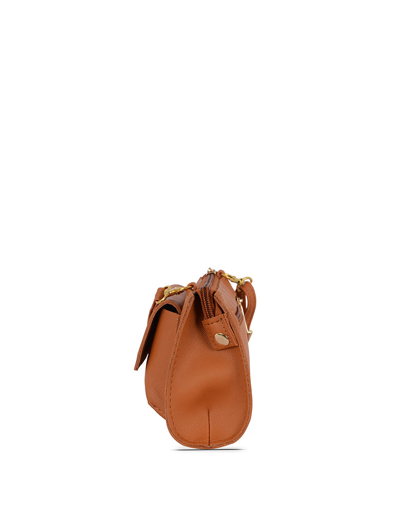 Turfy Tan Large Satchel Sling Bag