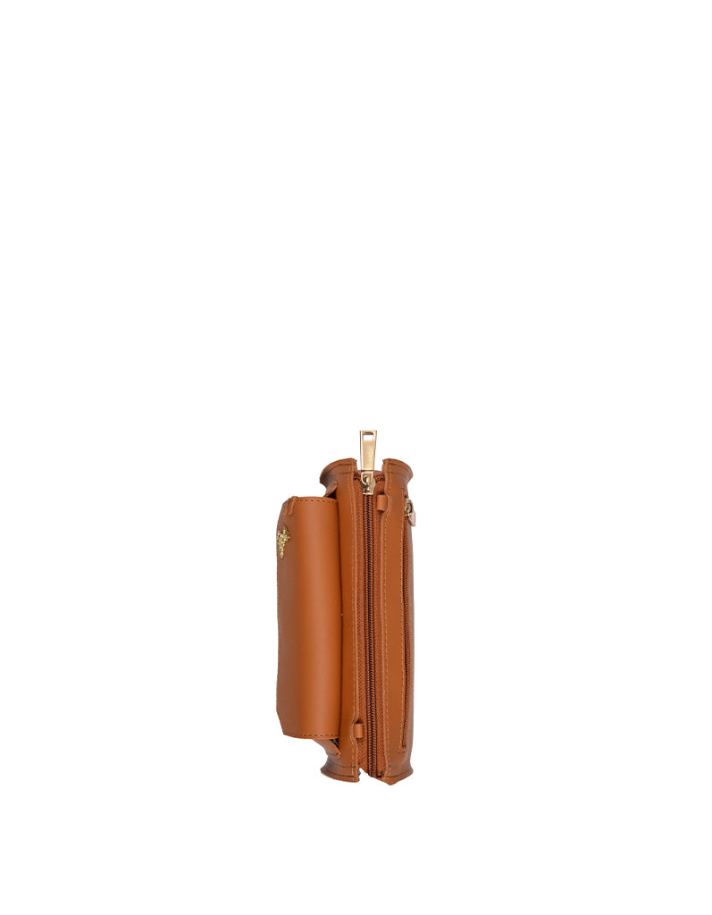Turfy Tan Large Satchel Sling Bag