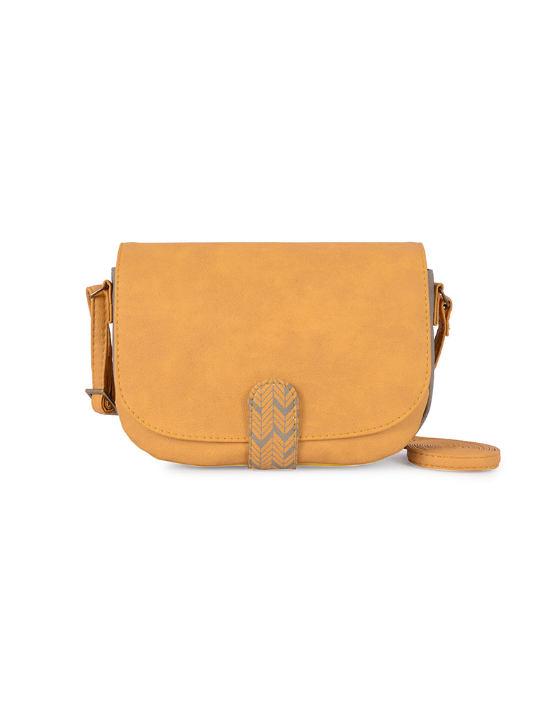 Vio Yellow Oversize Saddle Sling Bag