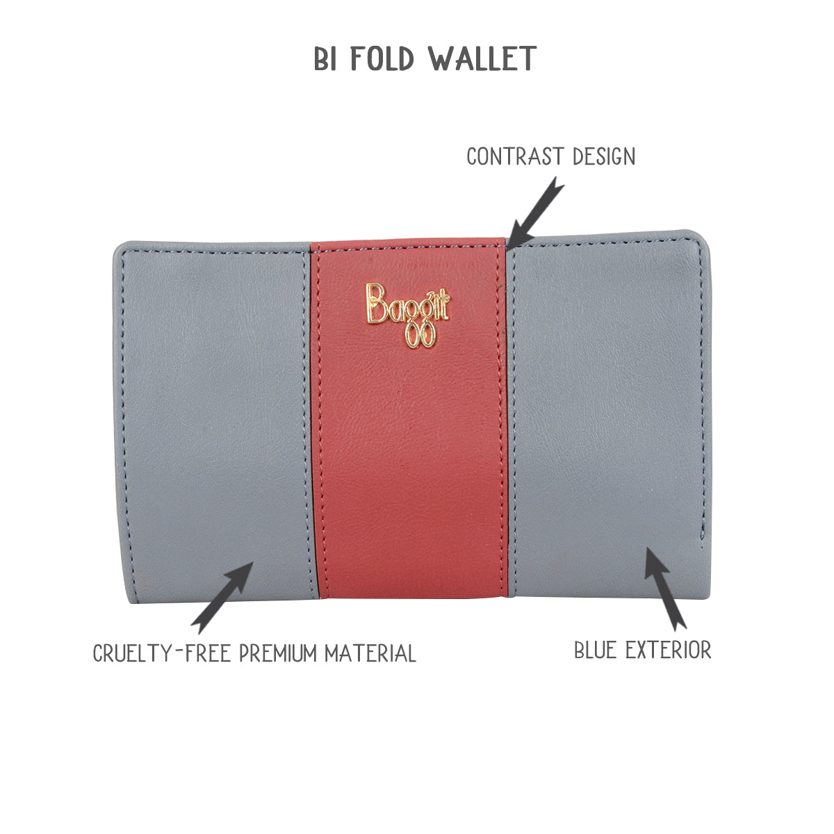 Ace Blue Medium Two Fold Wallet