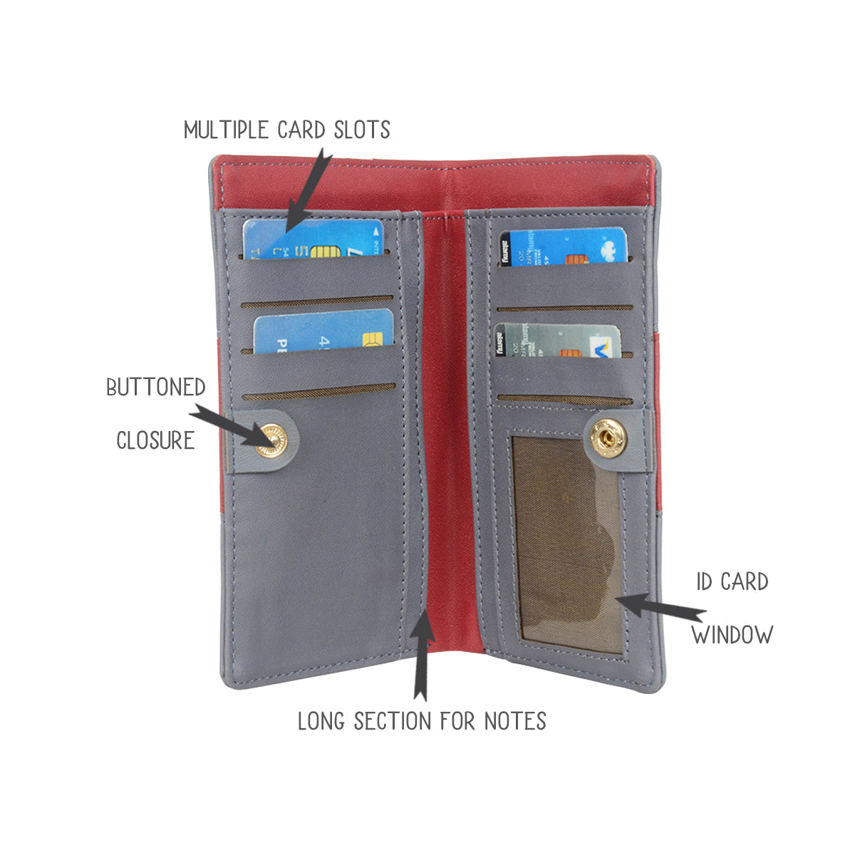 Ace Blue Medium Two Fold Wallet