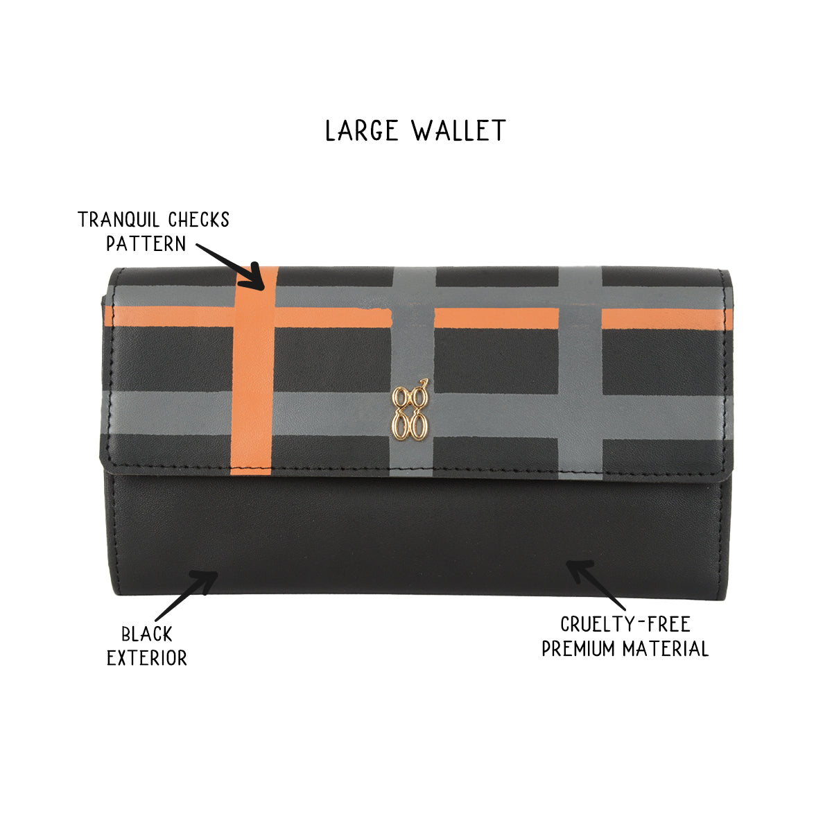 Lurid Black Large Basic Wallet