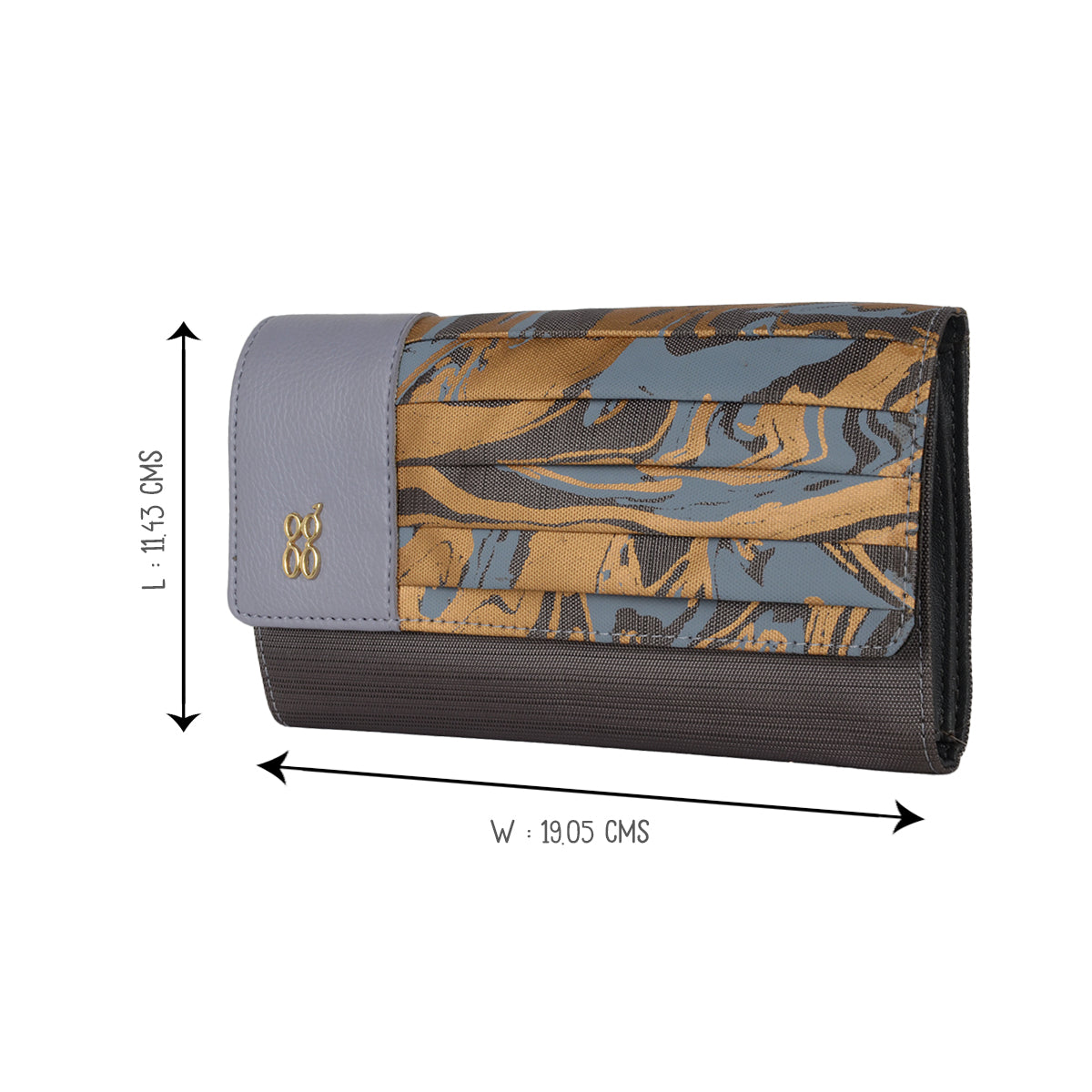 Lyrics Beige Large Three Fold Wallet