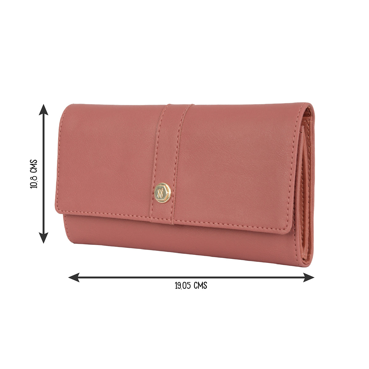 Market Rose Wood Large Three Fold Wallet