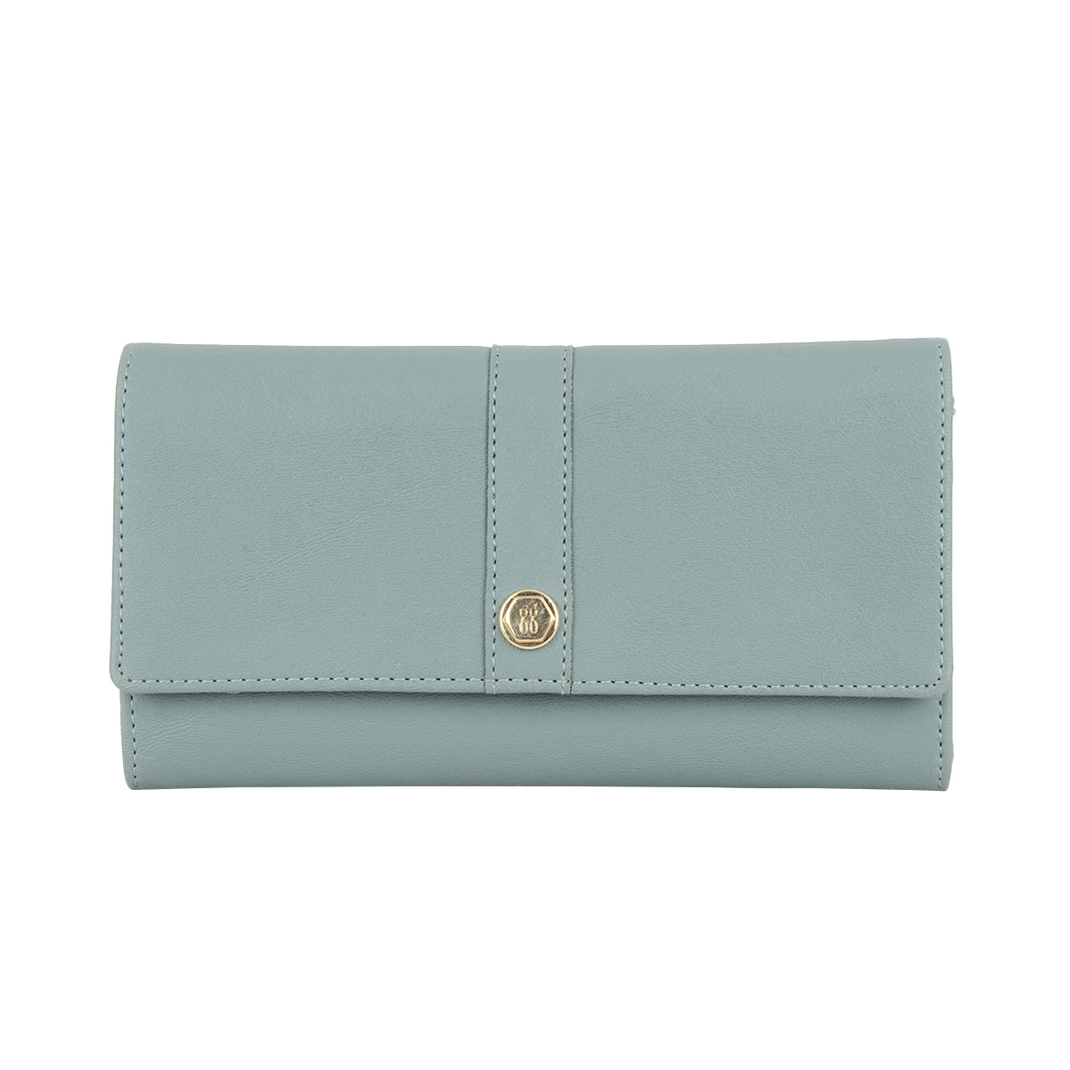 Market Grey Large Three Fold Wallet