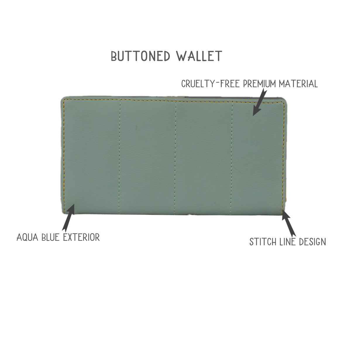 Misty Blue Large Two Fold Wallet