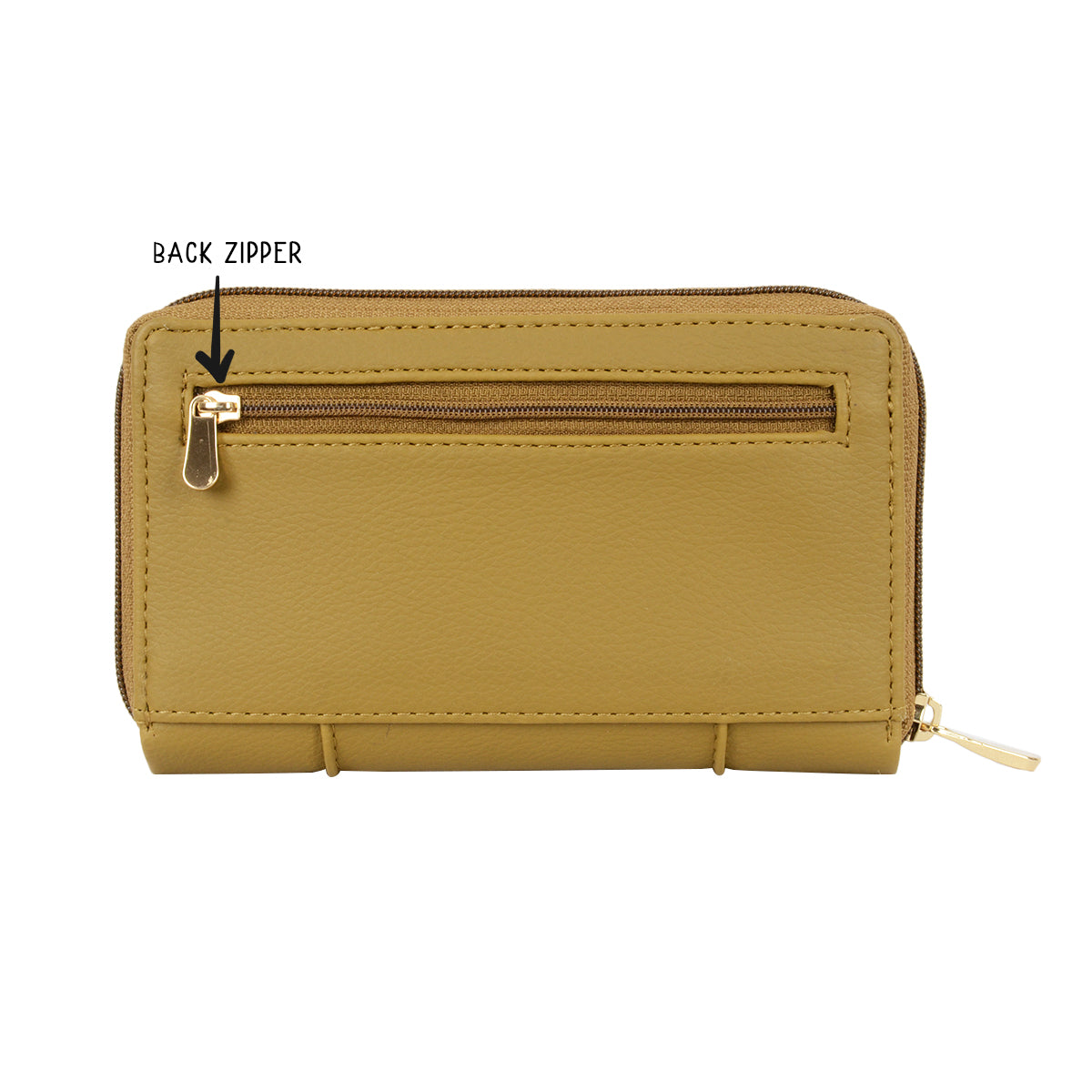 Pudo Green Medium Ziparound Wallet