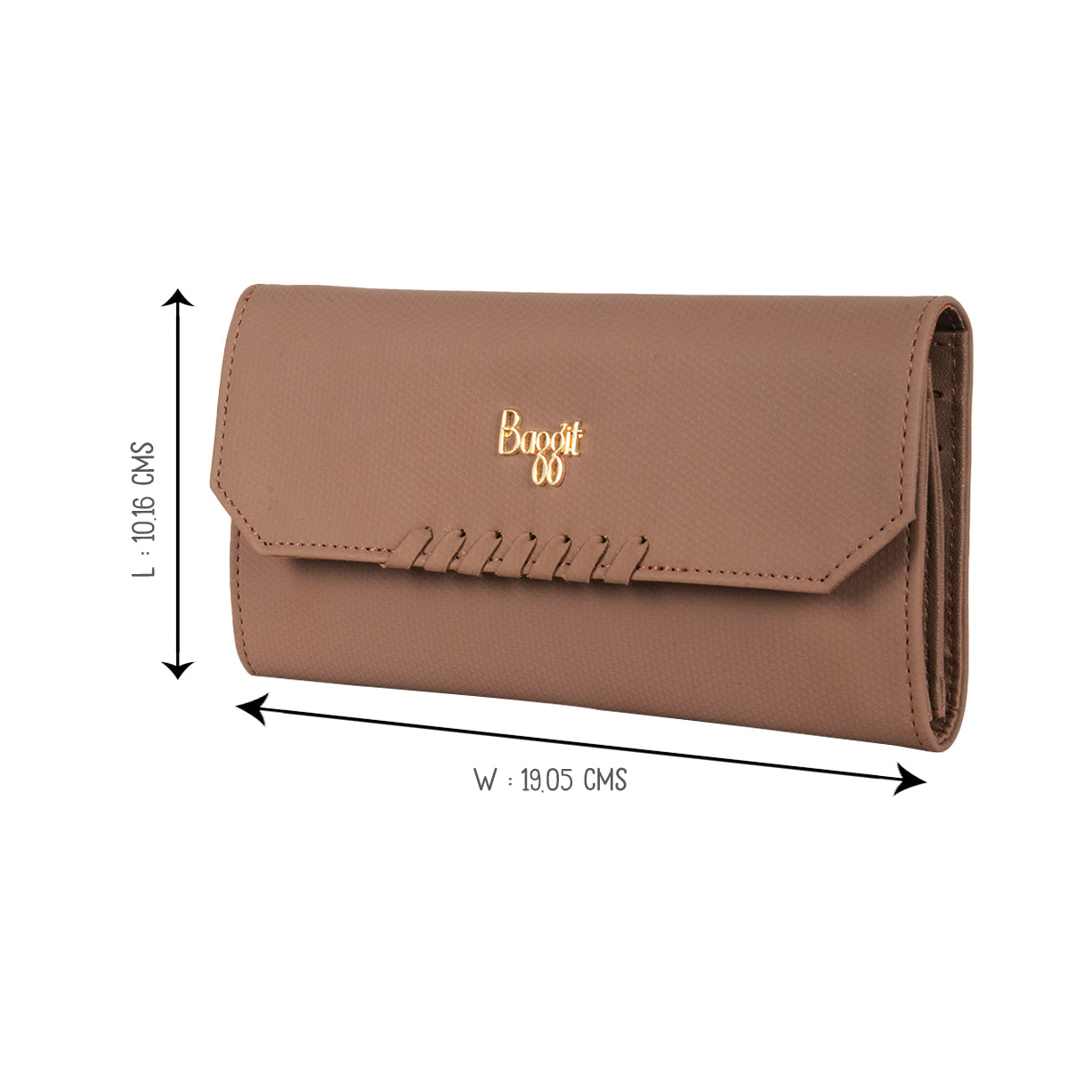 Agnes Pink Large Three Fold Wallet