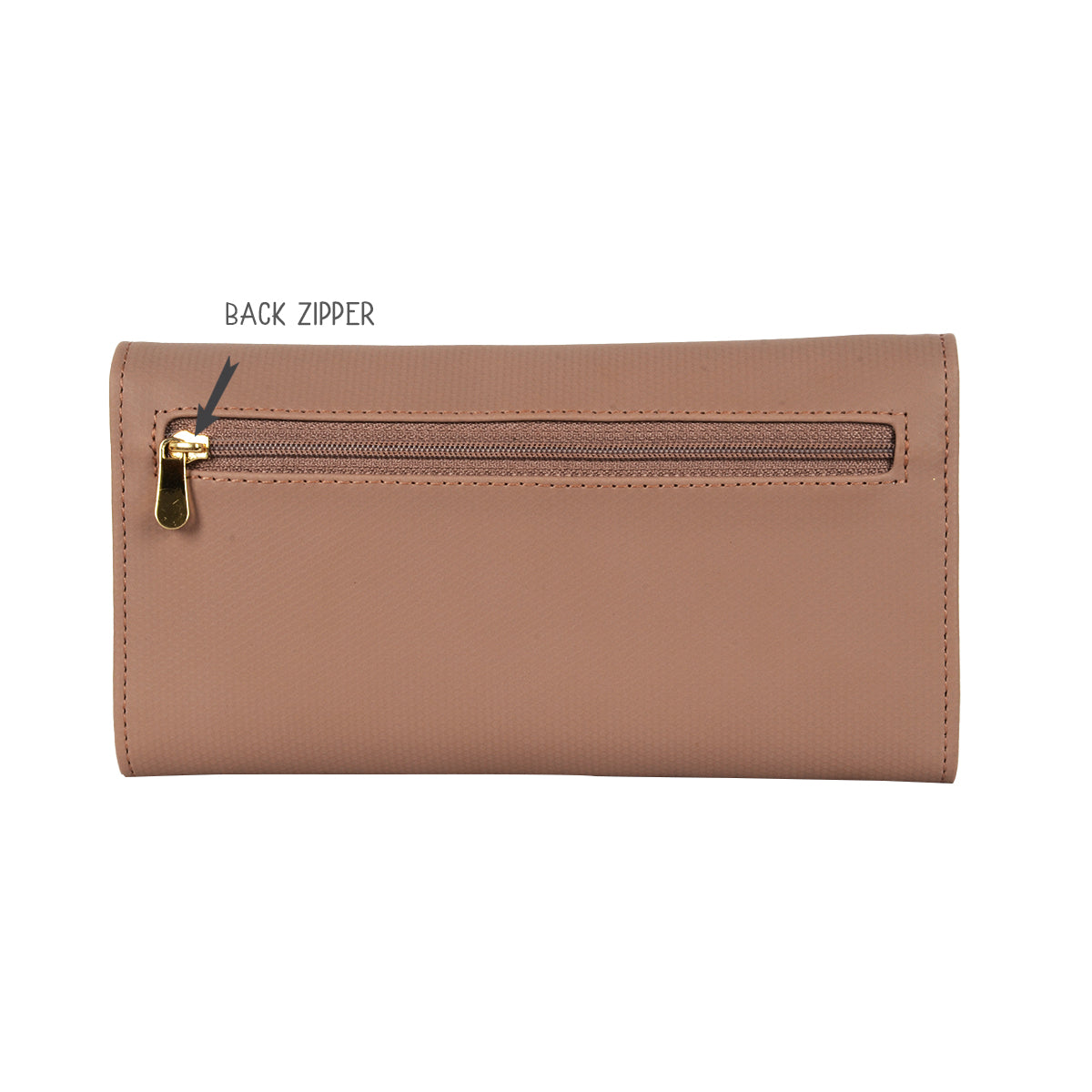 Agnes Pink Large Three Fold Wallet