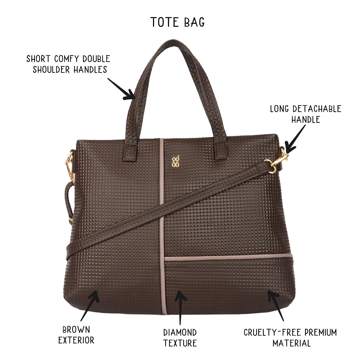 Airy Brown Medium Tote Bag