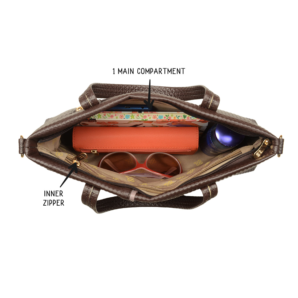 Airy Brown Medium Tote Bag