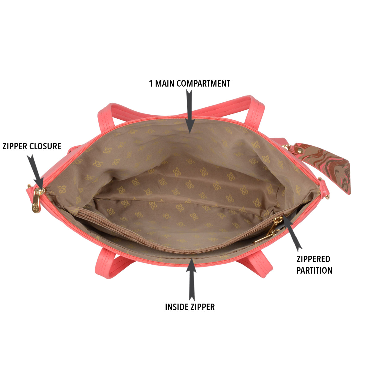 Apple Pink Large Tote Bag